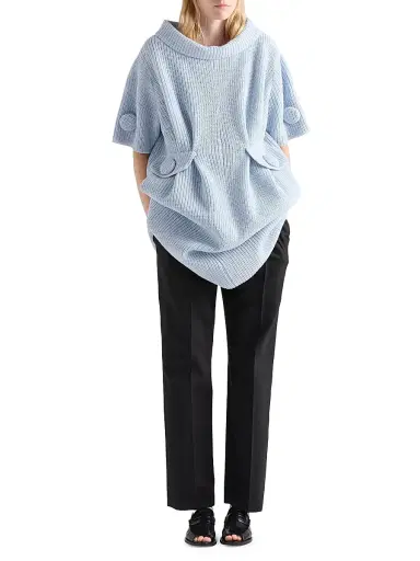 Prada Women's Rush Stitch Pants - Black | Thumbnail 5