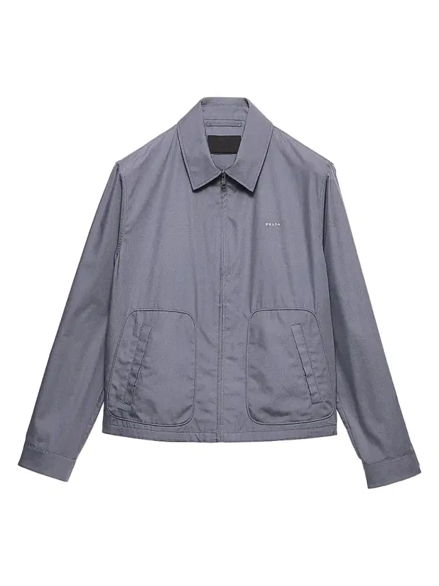 Men's Technical Cotton Zipper Blouson Jacket - Grey
