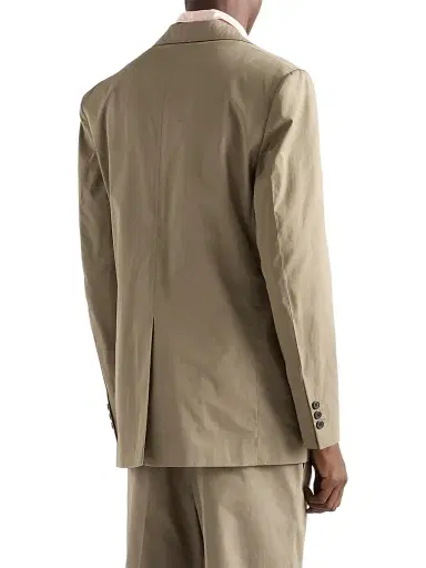 Prada Men's Single-breasted Cotton Jacket - Light Brown - Size 42 | Thumbnail 3