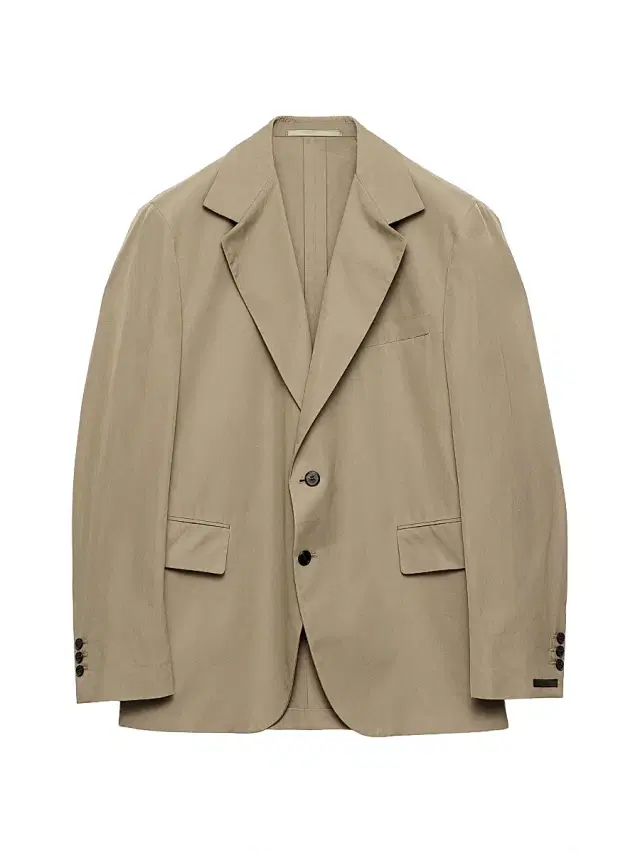 Men's Single-breasted Cotton Jacket - Light Brown