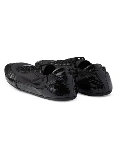 Prada Women's Collapse Re-Nylon and Leather Sneakers - Black | Thumbnail 3