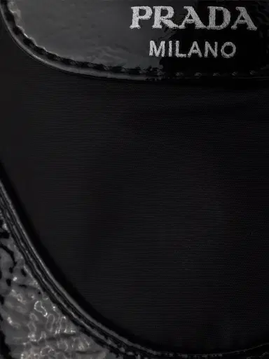 Prada Women's Collapse Re-Nylon and Leather Sneakers - Black | Thumbnail 4