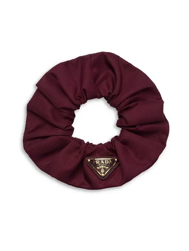 Prada Women's Re-Nylon Scrunchie - Dark Red
