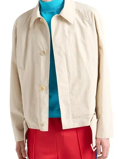 Prada Men's Cotton Jacket - Beige Khaki | Thumbnail 4