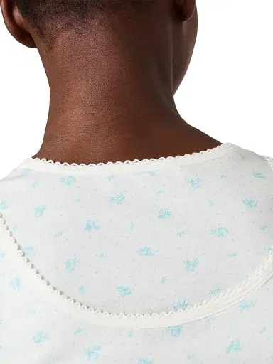 Miu Miu Women's Ribbed Jersey Tank Top - White Light Blue - Size Large | Thumbnail 4