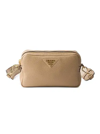 Prada Women's Small Leather Shoulder Bag - Beige Khaki | Thumbnail 1 Prada Women's Small Leather Shoulder Bag - Beige Khaki | Thumbnail 1