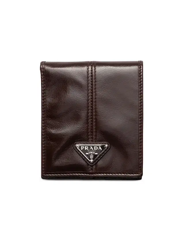 Prada Men's Leather Wallet - Brown