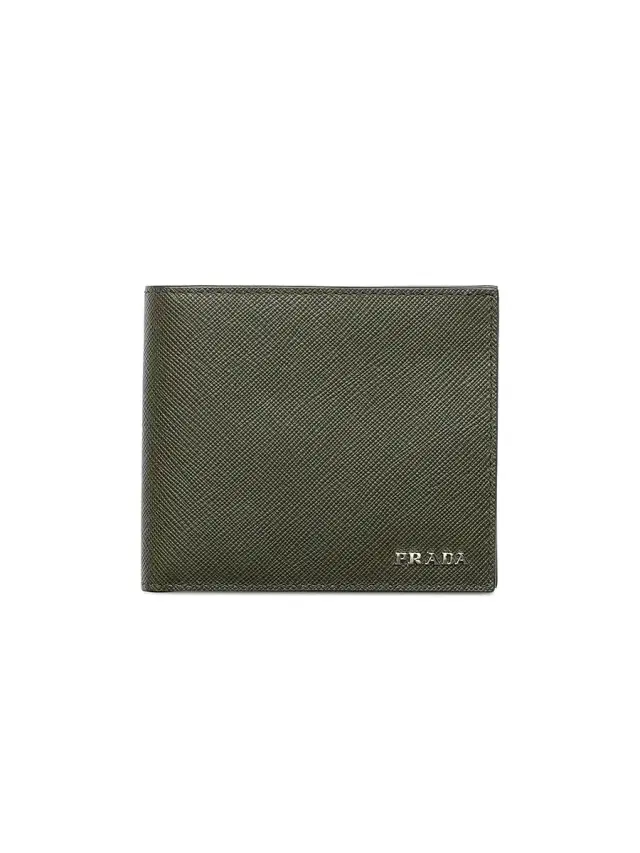 Men's Saffiano Leather Wallet - Green