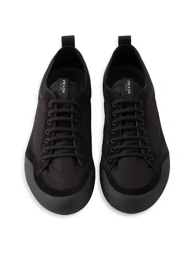 Prada Men's Speedrock Nylon and Suede Sneakers - Black - Size 12 | Thumbnail 2 Prada Men's Speedrock Nylon and Suede Sneakers - Black - Size 12 | Thumbnail 2