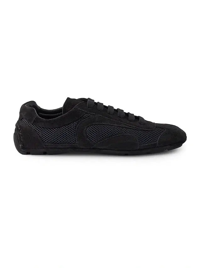 Women's Montecarlo Re-Edition 2005 Suede and Mesh Sneakers - Black