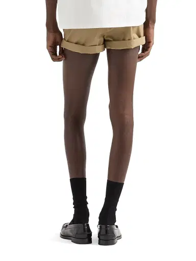 Prada Men's Cotton Poplin Bermuda Shorts - Beige Khaki | Thumbnail 3