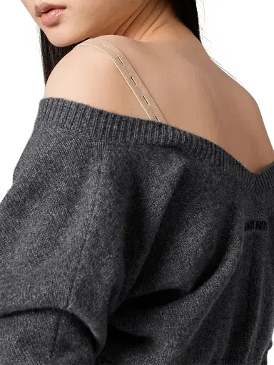 Miu Miu Women's Cashmere Cardigan - Grey - Size 4 | Thumbnail 5