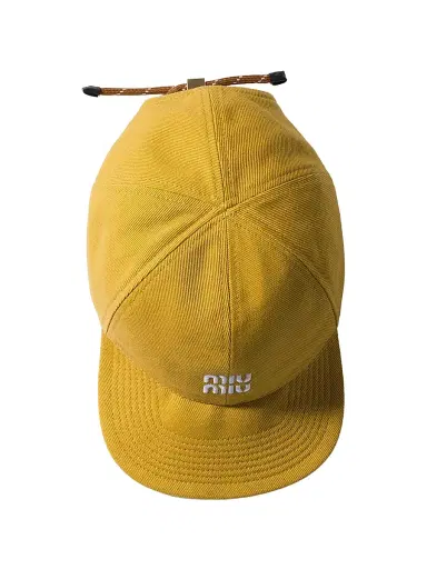 Miu Miu Women's Denim Baseball Cap - Yellow - Size Small | Thumbnail 2