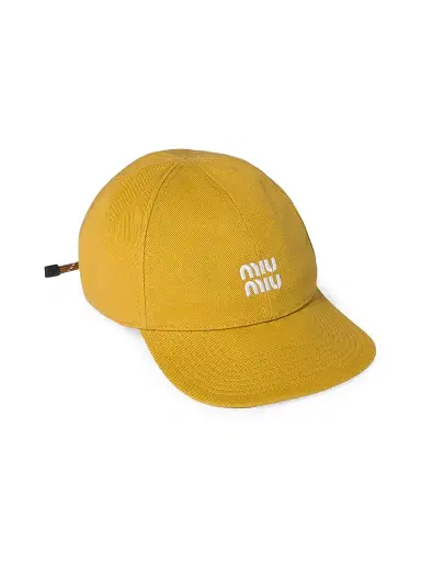 Miu Miu Women's Denim Baseball Cap - Yellow - Size Small | Thumbnail 1