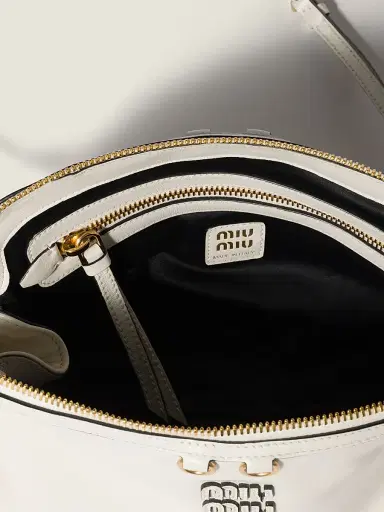 Miu Miu Women's Caprice Shiny Leather Shoulder Bag - White | Thumbnail 4 Miu Miu Women's Caprice Shiny Leather Shoulder Bag - White | Thumbnail 4