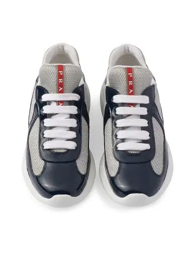 Prada Women's America's Cup Biker Fabric Sneakers - Navy - Size 5.5 | Thumbnail 3