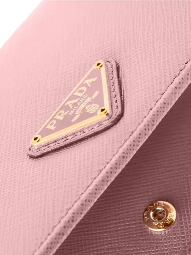 Prada Women's Small Saffiano Leather Wallet - Baby Pink | Thumbnail 5 Prada Women's Small Saffiano Leather Wallet - Baby Pink | Thumbnail 5