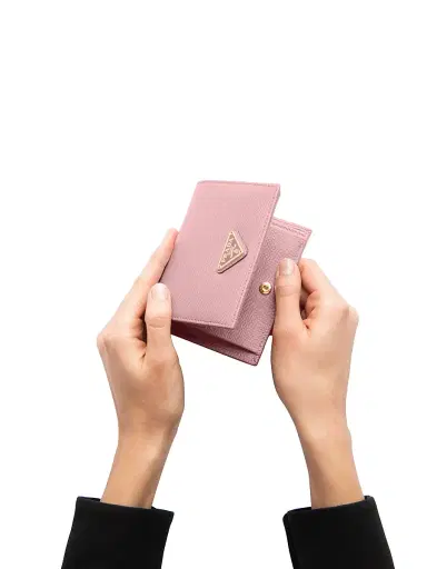 Prada Women's Small Saffiano Leather Wallet - Baby Pink | Thumbnail 6 Prada Women's Small Saffiano Leather Wallet - Baby Pink | Thumbnail 6