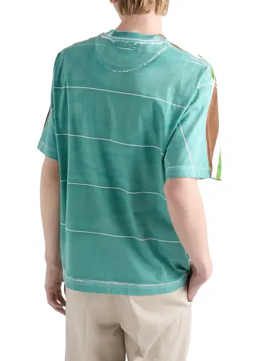Prada Men's Printed Cotton T-Shirt | Thumbnail 3 Prada Men's Printed Cotton T-Shirt | Thumbnail 3