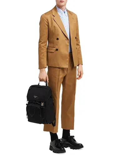 Prada Men's Re-Nylon and Saffiano Leather Backpack | Thumbnail 7 Prada Men's Re-Nylon and Saffiano Leather Backpack | Thumbnail 7