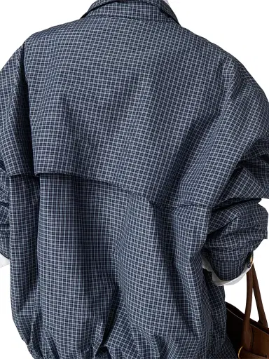 Miu Miu Women's Checked Technical Fabric Blouson Jacket | Thumbnail 5