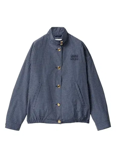Miu Miu Women's Checked Technical Fabric Blouson Jacket | Thumbnail 1
