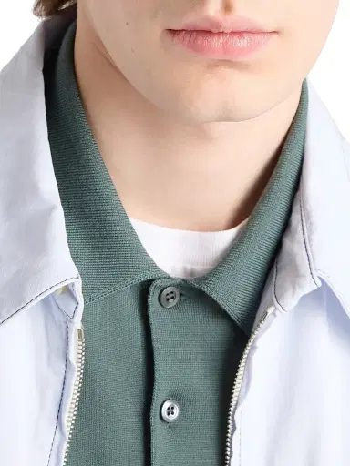 Prada Men's Superfine Wool Polo Shirt | Thumbnail 6