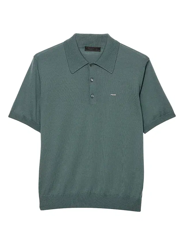 Men's Superfine Wool Polo Shirt - Light Green