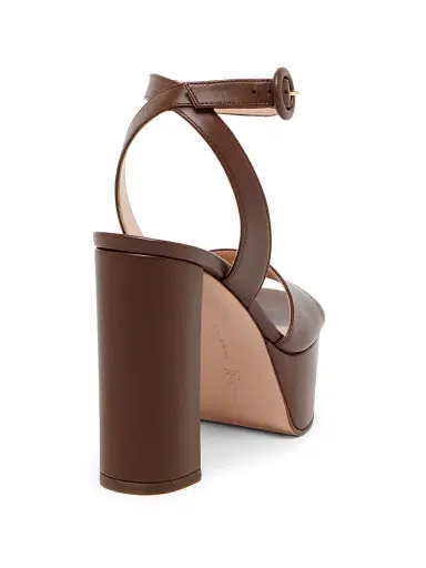 Gianvito Rossi Women's 70MM Leather Platform Sandals - Brown - Size 11 | Thumbnail 3 Gianvito Rossi Women's 70MM Leather Platform Sandals - Brown - Size 11 | Thumbnail 3