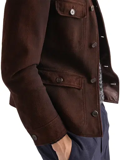 Prada Men's Suede Jacket - Brown - Size 44 | Thumbnail 4 Prada Men's Suede Jacket - Brown - Size 44 | Thumbnail 4