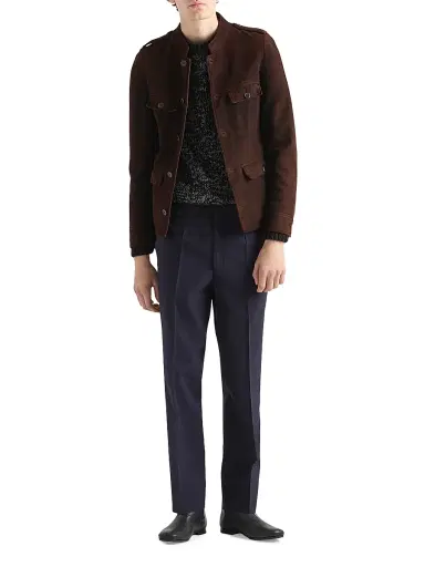 Prada Men's Suede Jacket - Brown - Size 44 | Thumbnail 6 Prada Men's Suede Jacket - Brown - Size 44 | Thumbnail 6