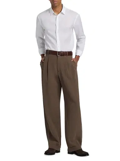 Giorgio Armani Men's Solid Linen Shirt | Thumbnail 2 Giorgio Armani Men's Solid Linen Shirt | Thumbnail 2