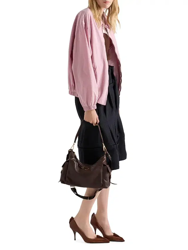 Prada Women's  Explore Nappa Leather Shoulder Bag - Dark Brown