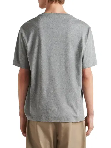 Prada Men's Cotton T-Shirt - Grey | Thumbnail 3