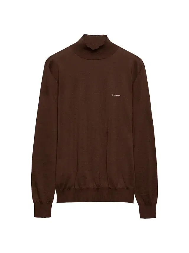 Men's Cotton Turtleneck Sweater - Brown