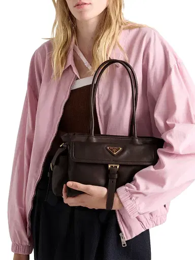Prada Women's Medium Explore Nappa Leather Top Handle Bag | Thumbnail 3 Prada Women's Medium Explore Nappa Leather Top Handle Bag | Thumbnail 3