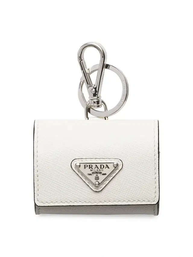 Prada Men's Saffiano Leather Headphone Case - White