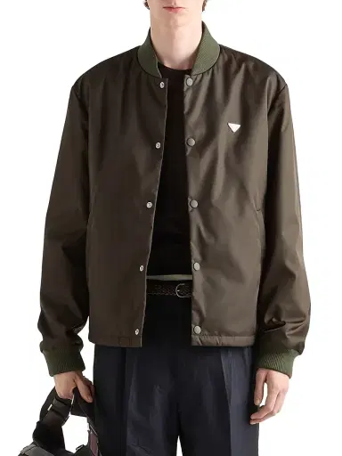 Prada Men's Re-Nylon Bomber Jacket - Green - Size 48 | Thumbnail 2 Prada Men's Re-Nylon Bomber Jacket - Green - Size 48 | Thumbnail 2