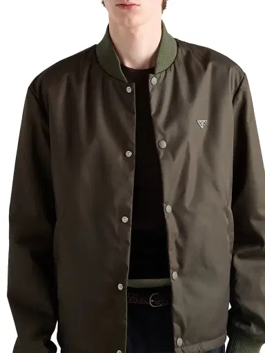 Prada Men's Re-Nylon Bomber Jacket - Green - Size 48 | Thumbnail 4 Prada Men's Re-Nylon Bomber Jacket - Green - Size 48 | Thumbnail 4