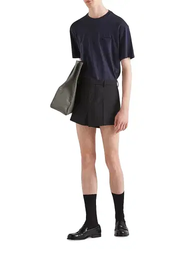 Prada Men's Cotton T-Shirt - Blue - Size Medium | Thumbnail 2 Prada Men's Cotton T-Shirt - Blue - Size Medium | Thumbnail 2