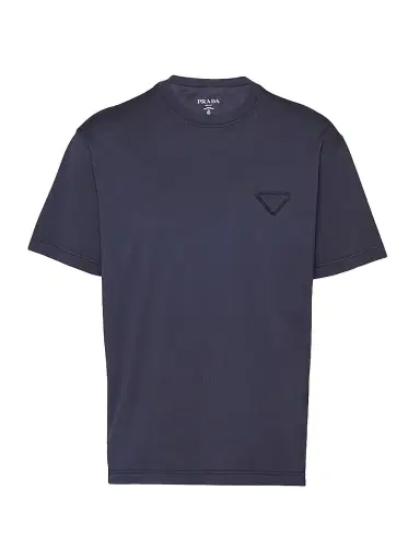 Prada Men's Cotton T-Shirt - Blue - Size Medium | Thumbnail 1 Prada Men's Cotton T-Shirt - Blue - Size Medium | Thumbnail 1