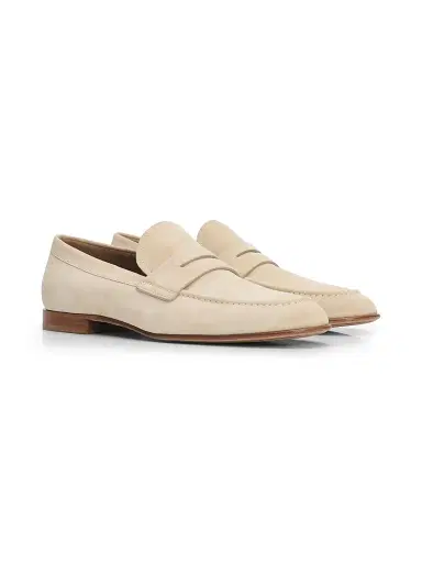 Gianvito Rossi Men's Full-Grain Leather Penny Loafers - Dune | Thumbnail 2 Gianvito Rossi Men's Full-Grain Leather Penny Loafers - Dune | Thumbnail 2
