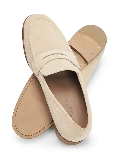Gianvito Rossi Men's Full-Grain Leather Penny Loafers - Dune | Thumbnail 6 Gianvito Rossi Men's Full-Grain Leather Penny Loafers - Dune | Thumbnail 6