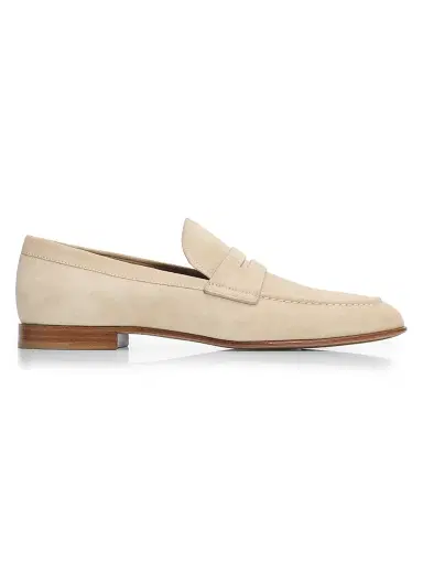 Gianvito Rossi Men's Full-Grain Leather Penny Loafers - Dune | Thumbnail 1 Gianvito Rossi Men's Full-Grain Leather Penny Loafers - Dune | Thumbnail 1