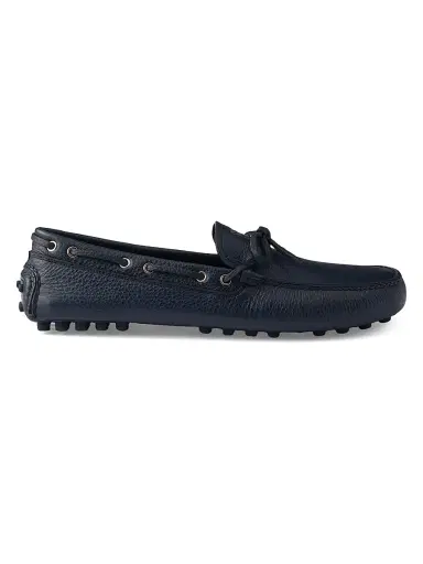 Prada Men's Leather Driving Shoe - Blue | Thumbnail 1 Prada Men's Leather Driving Shoe - Blue | Thumbnail 1