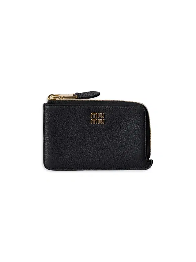 Women's Leather Pouch Card Holder - Black