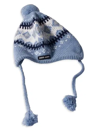 Miu Miu Women's Wool Hat - Blue - Size Large | Thumbnail 3 Miu Miu Women's Wool Hat - Blue - Size Large | Thumbnail 3