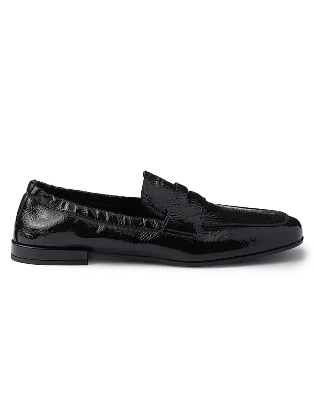 Women's Shuffle Patent Leather Loafers - Black