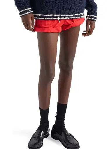 Prada Men's Cotton Poplin Bermuda Shorts - Red | Thumbnail 2