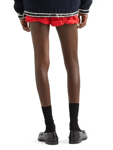 Prada Men's Cotton Poplin Bermuda Shorts - Red | Thumbnail 3